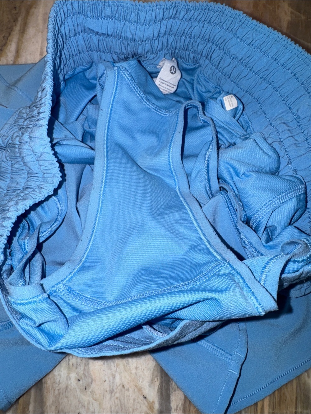 🔥 Lululemon Hotty Hot High-Rise Lined Short 4" Aero Blue SIZE 6 - Picture 10 of 13